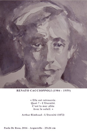 Paola De Rosa - Renato Caccioppoli (1904 - 1959), 2016 - Acquerello, Dim: 25x26 cm